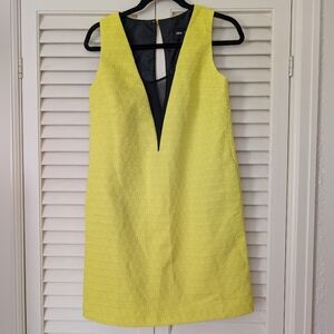 Asos Bright Yellow Textured Print Mini Dress